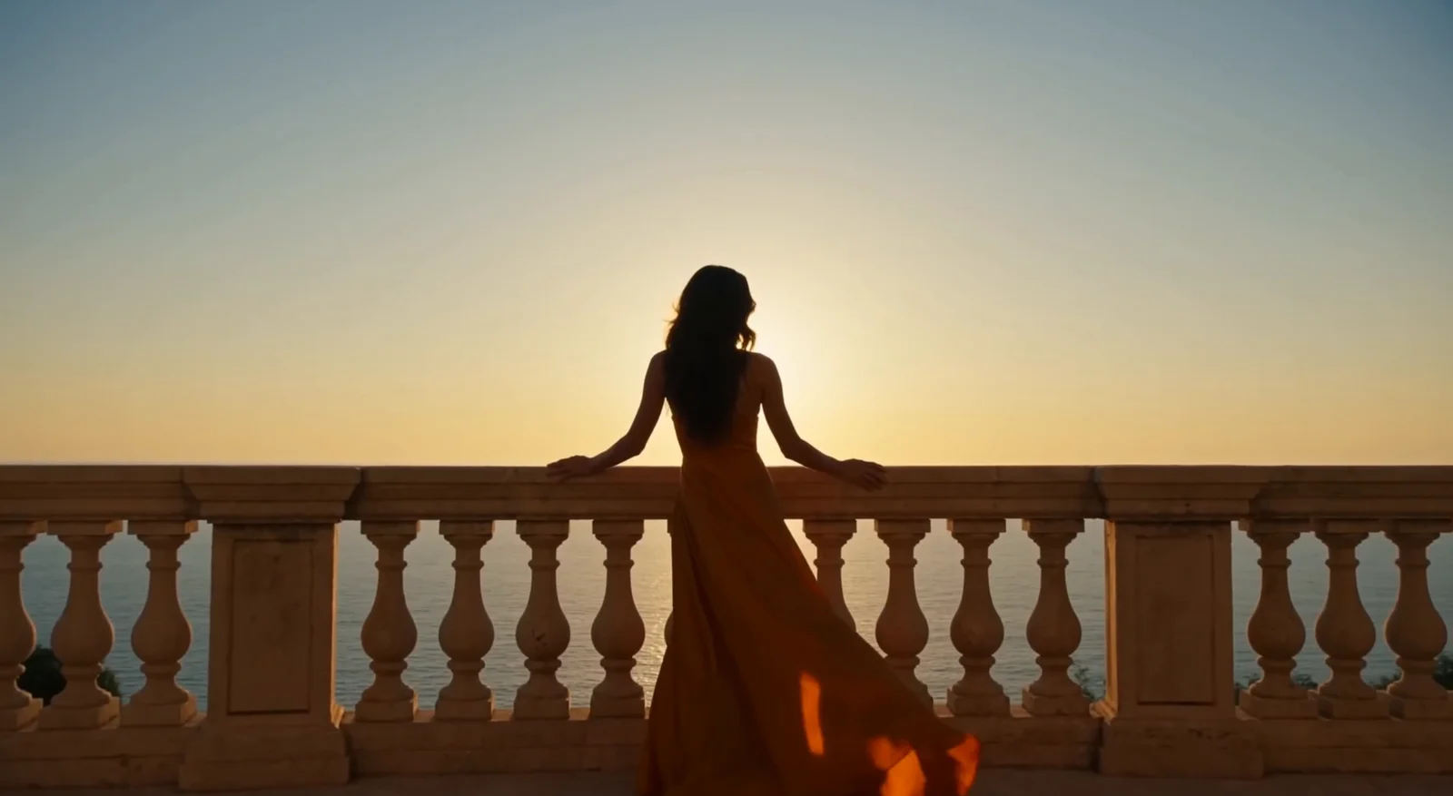 The One: a figure in golden Mediterranean light